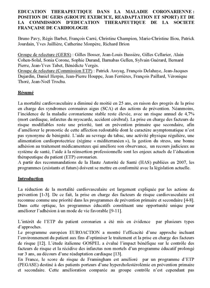 SFC - Position paper GERS-P 2013