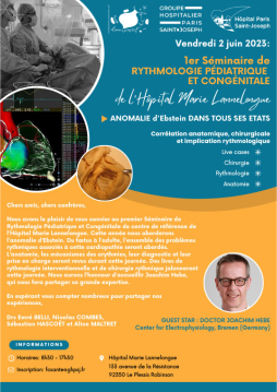 affiche seminaire de rythmologie pediatrique et congenitale