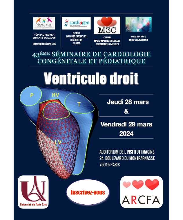 affiche 43e seminaire cardiologie congenitale et pediatrique