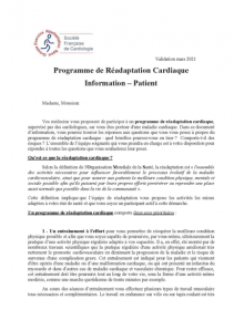 SFC - Fiche consentement patient - Programme réadaptation cardiaque 2021