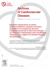SFC - Recos Éducation thérapeutique du patient atteint d’insuffisance cardiaque chronique 2011