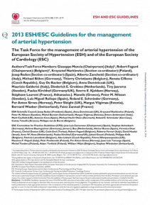 SFC - Recos ESC 2013 - Management of arterial hypertension