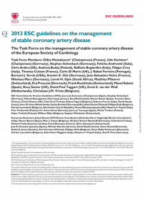 SFC - Recos ESC - Management of stable coronary artery disease 2013